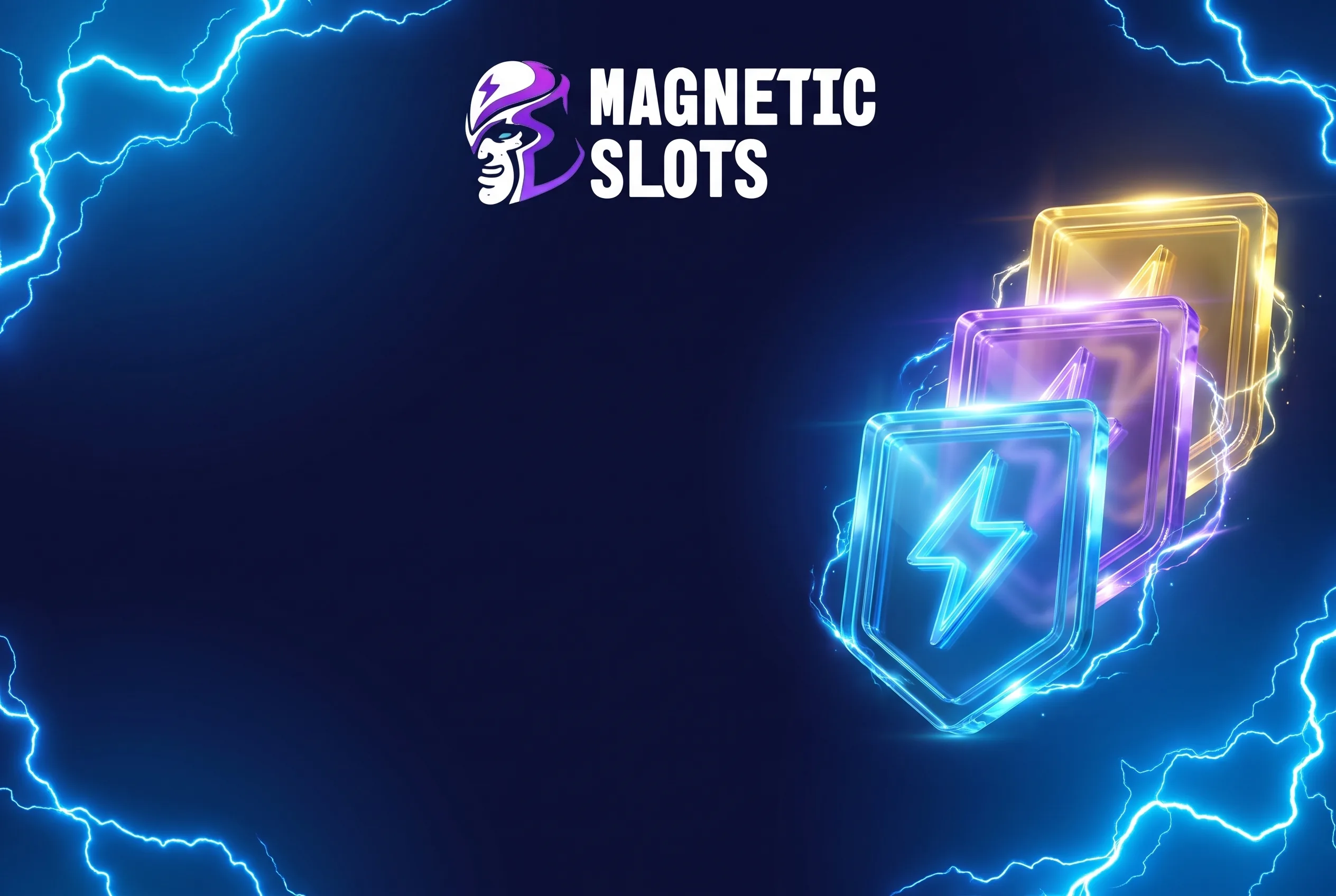 Kolorowe karty z błyskawicą w oprawie Magnetic Slots